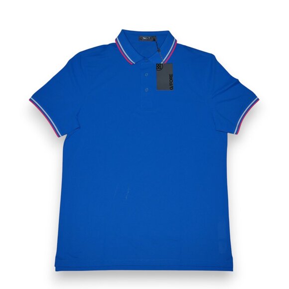 G/FORE Contrast Dual Lines Banded Sleeve Tech Pique Golf Polo New with Tags! - Picture 7 of 12